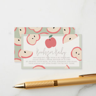 Appel van mijn Oog Groene Jongen Baby Shower Boek Informatiekaartje