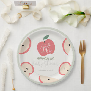 Appel van mijn Oog Groene Jongen Baby Shower Papieren Bordje