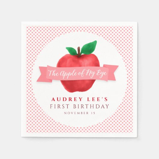 Appel van mijn oog herfst | Zomer thema eerste ver Servet (Voorkant)