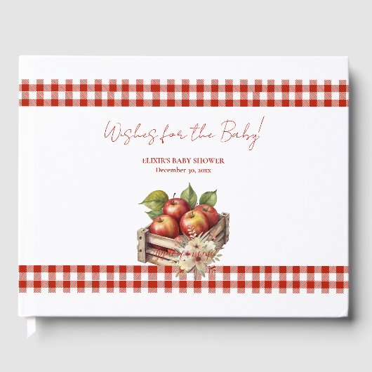 Appel van mijn oog Red Orchard Baby shower Gastenboek (Voorkant)