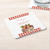 Appel van mijn oog Red Orchard Baby shower Kartonnen Onderzetters (Schuin)