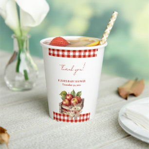 Appel van mijn oog Red Orchard Baby shower Papieren Bekers