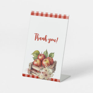Appel van mijn oog Red Orchard Baby shower Reclamebord Met Voetstuk