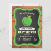 Appel van mijn oog | Rustiek Baby shower Invitatio Kaart (Voorkant)