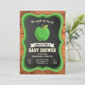 Appel van mijn oog | Rustiek Baby shower Invitatio Kaart (Staand voorkant)