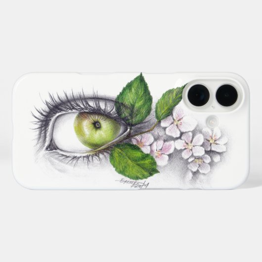Appel van mijn oog Surrealistische tekenkunst Case-Mate iPhone Case (Achterkant (horizontaal))