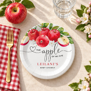 Appel van Mijn Oog Waterverf Appel Babyfeest Papieren Bordje