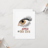 Appel van Mijn Oog Wimpers Kunst Kaart (Voorkant / Achterkant in situ)