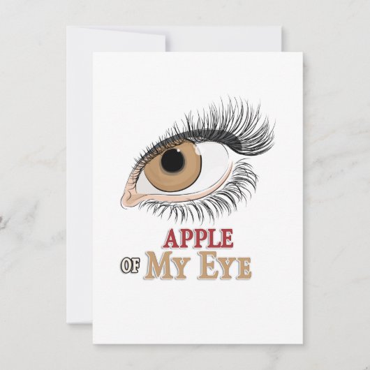 Appel van Mijn Oog Wimpers Kunst Kaart (Voorkant)
