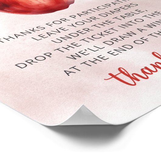 Appel van mijn oogluier Raffle Sign Poster (Hoek)