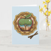 Appel van mijn taart kaart (Gele Bloem)