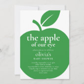 Appel van ons Eye Green Baby shower Kaart (Voorkant)