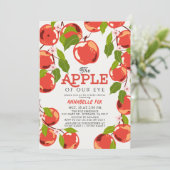 Appel van ons Oog Bloemen Meisje Baby shower Kaart (Staand voorkant)