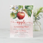 Appel van ons oog eerste verjaardag kaart (Staand voorkant)