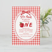 Appel van Ons Oog Herfst Appel Meisje 1e Verjaarda Kaart (Staand voorkant)