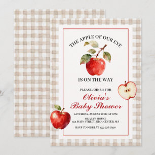 Appel van ons oog herfst geruit Baby Shower Kaart