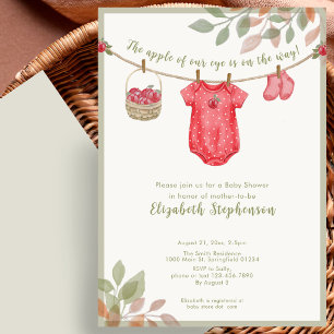Appel Van Ons Oog Herfst Waslijn Baby Shower Kaart