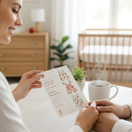 Appel van ons oog moderne waterverf baby shower kaart