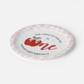 Appel van ons oog Roze boog verjaardag Papieren Bordje (Gekanteld)