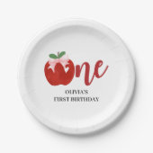 Appel van ons oog Roze boog verjaardag Papieren Bordje (Voorkant)