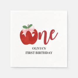 Appel van ons oog Roze boog verjaardag Servet