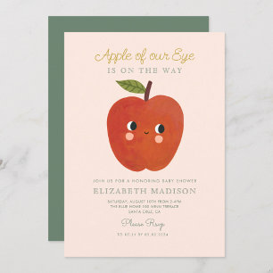 Appel van ons oog schattig Apple Baby shower Invit Kaart