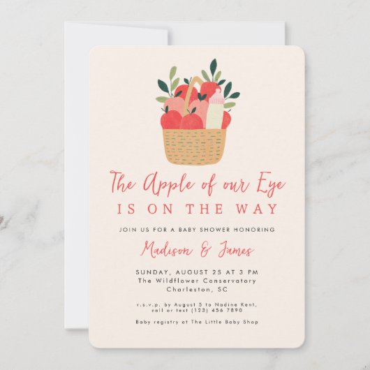 Appel van ons oog Schattigee moderne Herfst Baby s Kaart (Voorkant)