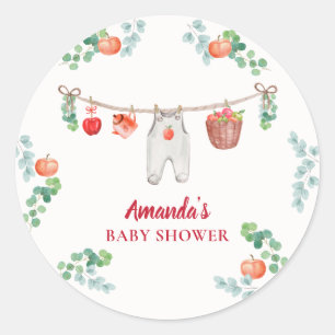 Appel Van Ons Oog Tuin Waskleine Baby Shower  Ronde Sticker
