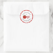 Appel van ons oog verjaardag ronde sticker (Tas)