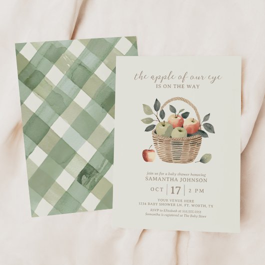 Appel van onze Eye Autumn Baby shower Invitation Kaart