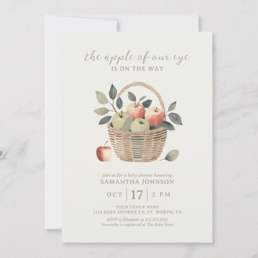 Appel van onze Eye Autumn Baby shower Invitation Kaart (Voorkant)