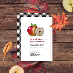 Appel van onze Eye Autumn Herfst Plaid Baby shower Kaart