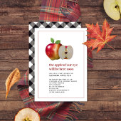 Appel van onze Eye Autumn Herfst Plaid Baby shower Kaart