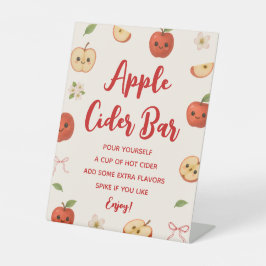 Appel van onze Eye Baby shower Apple Cider Bar Reclamebord Met Voetstuk
