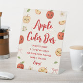 Appel van onze Eye Baby shower Apple Cider Bar Reclamebord Met Voetstuk (Insitu)