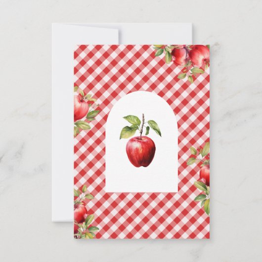 Appel van onze Eye Baby shower Arch Bedankkaart (Achterkant)