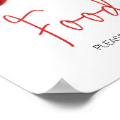 Appel van onze Eye Baby shower Food Poster (Hoek)