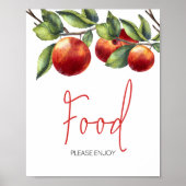 Appel van onze Eye Baby shower Food Poster (Voorkant)
