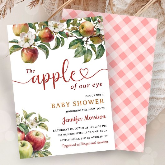 Appel van onze Eye Baby shower Herfst Genderneutra Kaart