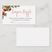 Appel van onze Eye Baby shower Luier Raffle Informatiekaartje (Voorkant / Achterkant)