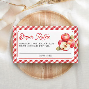 Appel van onze Eye Baby shower luier Raffle Informatiekaartje