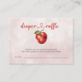 Appel van onze Eye Baby shower Luier Raffle Informatiekaartje (Voorkant)