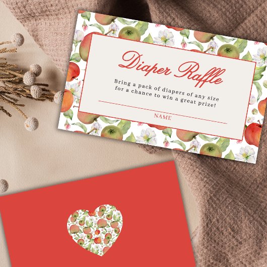 Appel van onze Eye Baby shower luier Raffle Kaart