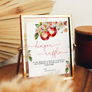 Appel van onze Eye Baby shower Luier Raffle Poster