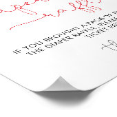 Appel van onze Eye Baby shower Luier Raffle Poster (Hoek)