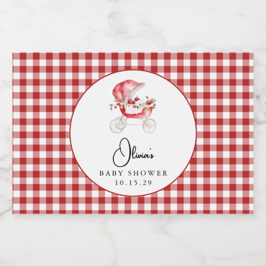 Appel van onze Eye Baby shower Mousserende Wijnlab Sparkling Wijnetiket (Enkel label)