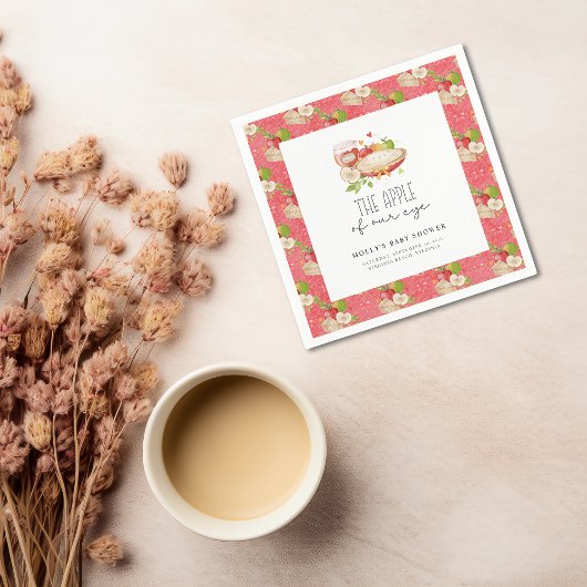 Appel van onze Eye Baby shower Papieren servetten