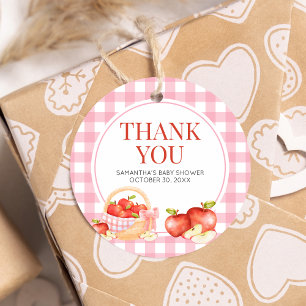 Appel van onze Eye Baby shower Ronde Bedankjes Labels