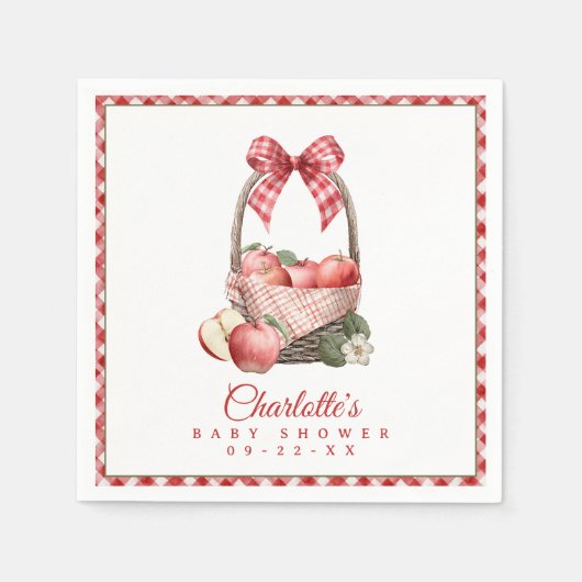 Appel van onze Eye Baby shower servetten (Voorkant)