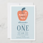 Appel van onze Eye Boy Blue 1e verjaardag Kaart (Voorkant)